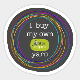 I buy my own yarn - logo Sticker